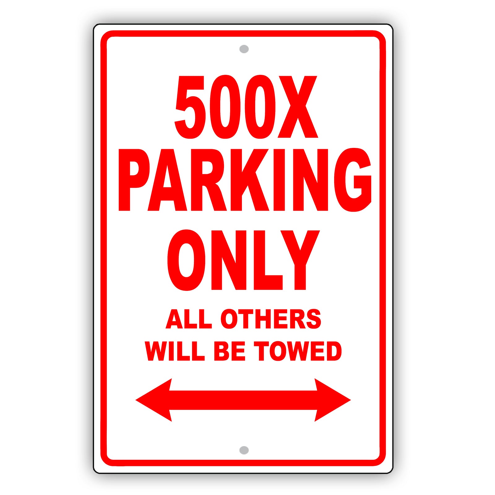 Fiat 500x Parking Only All Others Will Be Towed Aluminum Decor Garage Sign