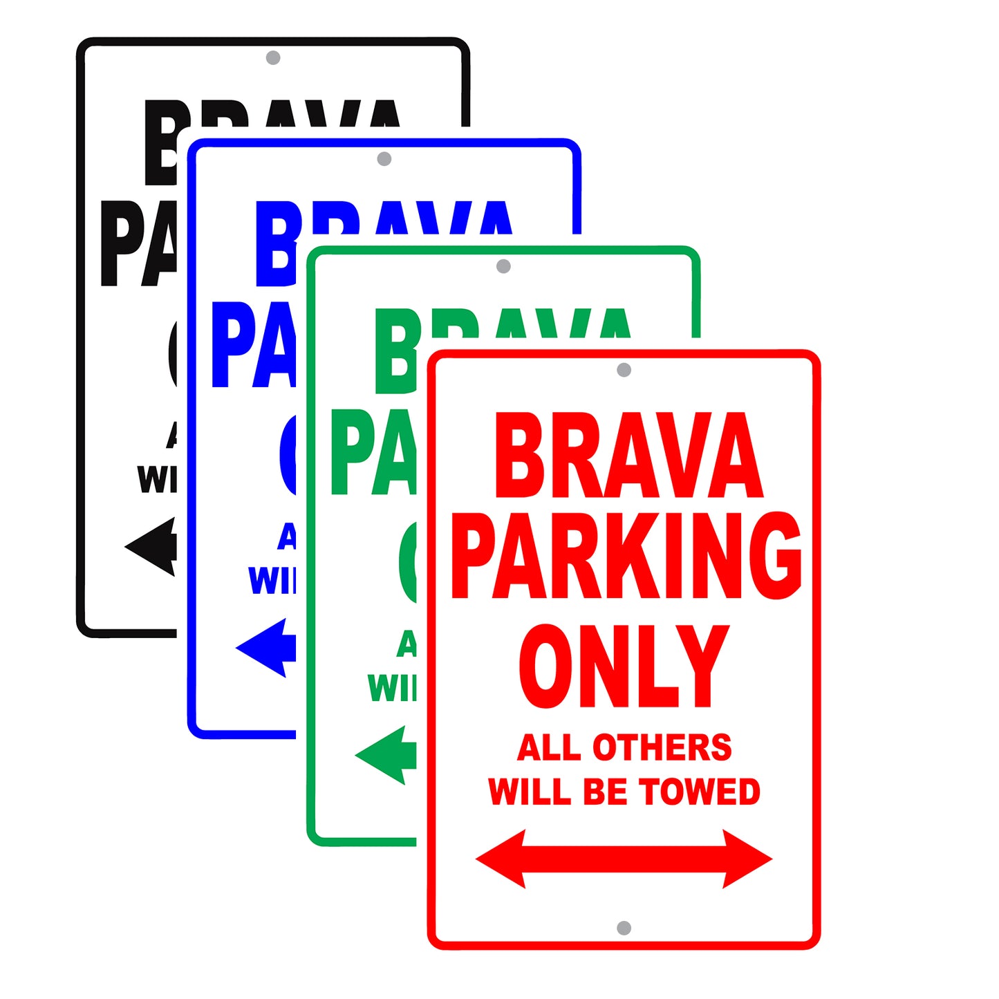 Fiat Brava Parking Only All Others Will Be Towed Aluminum Decor Garage Sign
