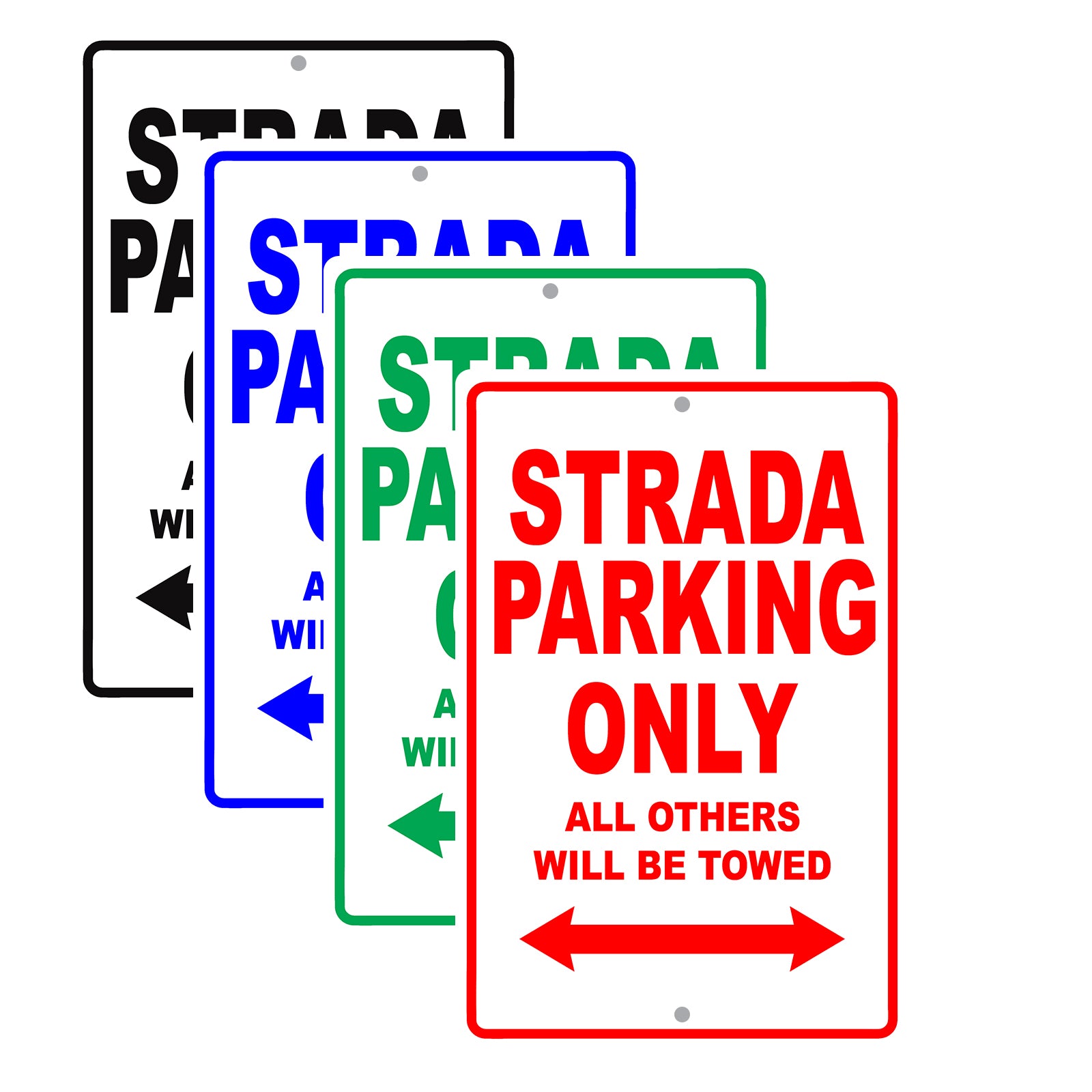 Fiat Strada Parking Only All Others Will Be Towed Aluminum Decor Garage Sign