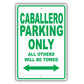 Gmc Caballero Parking Only All Others Will Be Towed Aluminum Decor Garage Sign