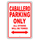 Gmc Caballero Parking Only All Others Will Be Towed Aluminum Decor Garage Sign