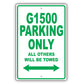 Gmc G1500 Parking Only All Others Will Be Towed Aluminum Decor Garage Sign