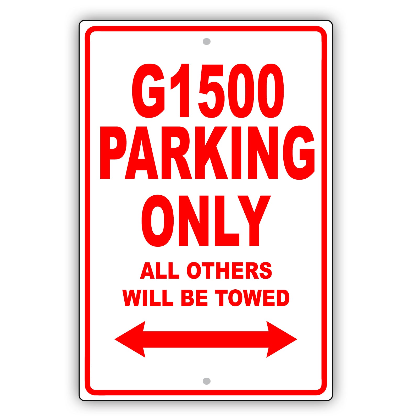 Gmc G1500 Parking Only All Others Will Be Towed Aluminum Decor Garage Sign