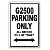 Gmc G2500 Parking Only All Others Will Be Towed Aluminum Decor Garage Sign