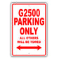 Gmc G2500 Parking Only All Others Will Be Towed Aluminum Decor Garage Sign