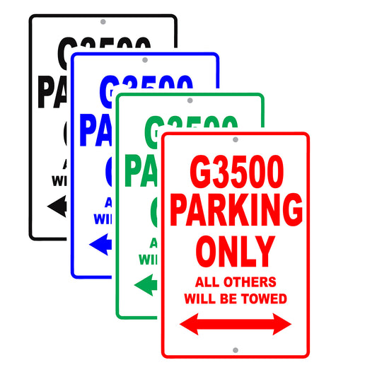 Gmc G3500 Parking Only All Others Will Be Towed Aluminum Decor Garage Sign