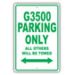 Gmc G3500 Parking Only All Others Will Be Towed Aluminum Decor Garage Sign
