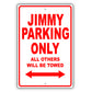 Gmc Jimmy Parking Only All Others Will Be Towed Aluminum Decor Garage Sign
