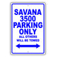 Gmc Savana 3500 Parking Only All Others Will Be Towed Aluminum Decor Garage Sign