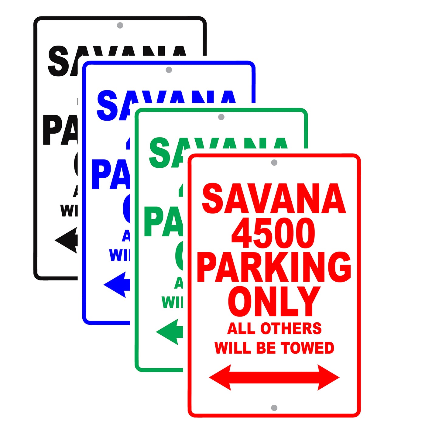 Gmc Savana 4500 Parking Only All Others Will Be Towed Aluminum Decor Garage Sign