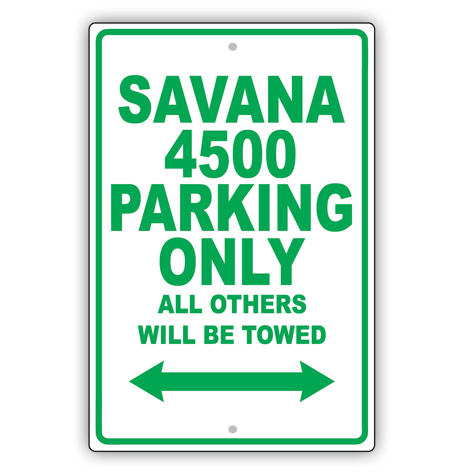 Gmc Savana 4500 Parking Only All Others Will Be Towed Aluminum Decor Garage Sign