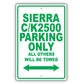 Gmc Sierra C/k2500 Parking Only All Others Will Be Towed Aluminum Decor Garage Sign