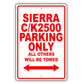 Gmc Sierra C/k2500 Parking Only All Others Will Be Towed Aluminum Decor Garage Sign