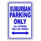 Gmc Suburban Parking Only All Others Will Be Towed Aluminum Decor Garage Sign