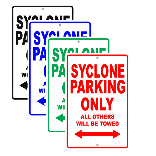 Gmc Syclone Parking Only All Others Will Be Towed Aluminum Decor Garage Sign