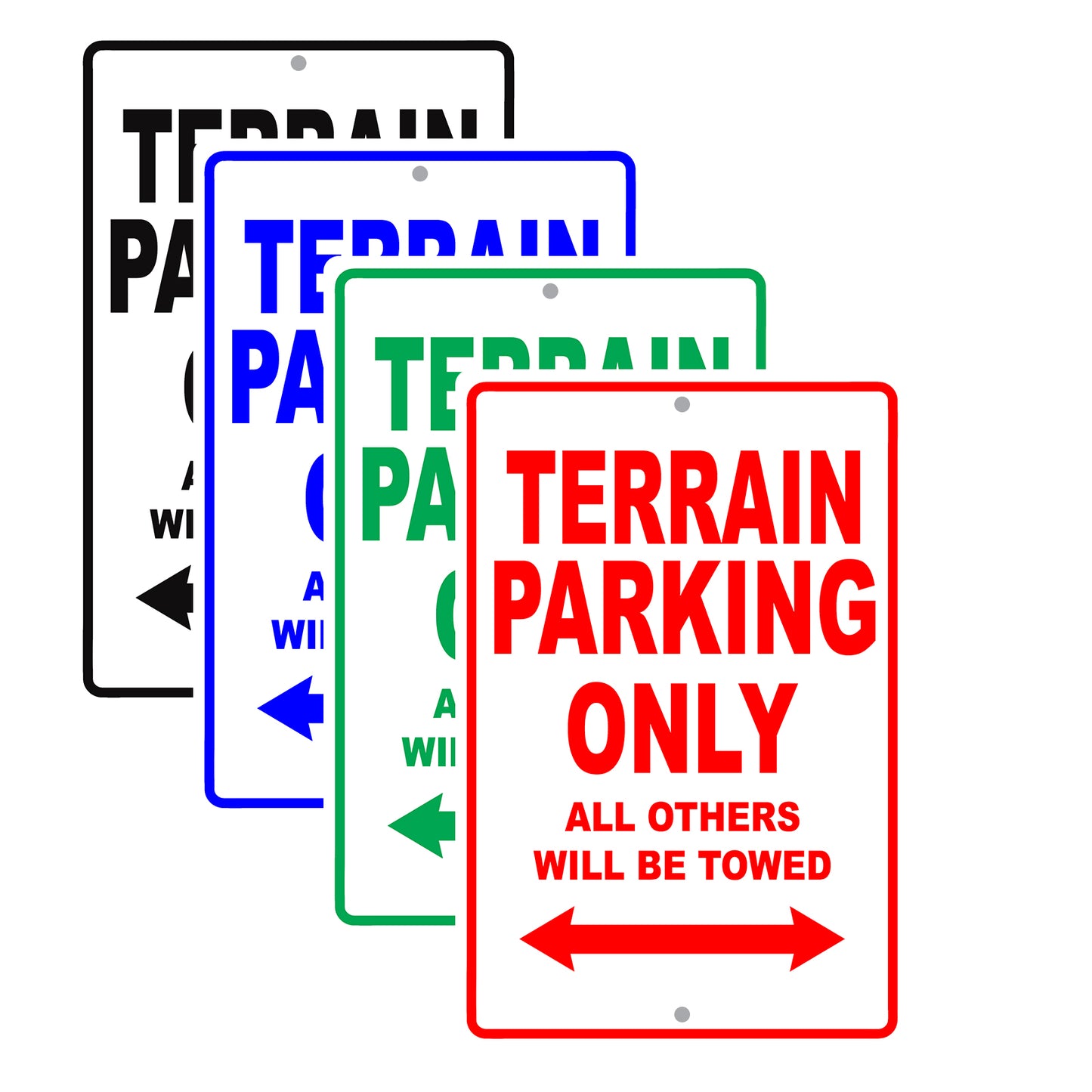 Gmc Terrain Parking Only All Others Will Be Towed Aluminum Decor Garage Sign