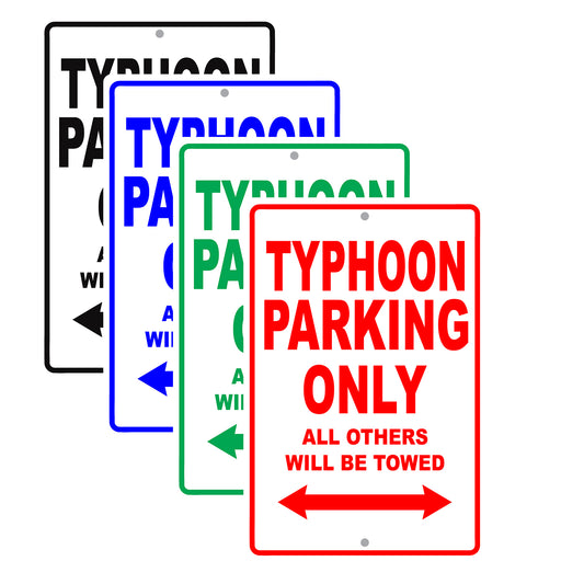 Gmc Typhoon Parking Only All Others Will Be Towed Aluminum Decor Garage Sign