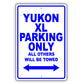 Gmc Yukon Xl Parking Only All Others Will Be Towed Aluminum Decor Garage Sign
