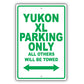 Gmc Yukon Xl Parking Only All Others Will Be Towed Aluminum Decor Garage Sign
