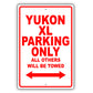 Gmc Yukon Xl Parking Only All Others Will Be Towed Aluminum Decor Garage Sign