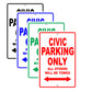 Honda Civic Parking Only All Others Will Be Towed Aluminum Decor Garage Sign