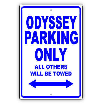 Honda Odyssey Parking Only All Others Will Be Towed Aluminum Decor Garage Sign