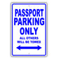 Honda Passport Parking Only All Others Will Be Towed Aluminum Decor Garage Sign