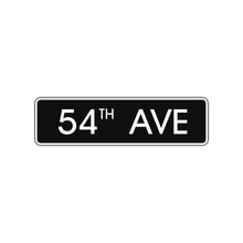 54th Avenue New York Road Aluminum Metal Novelty Street Plate Sign Wall Gift Decor