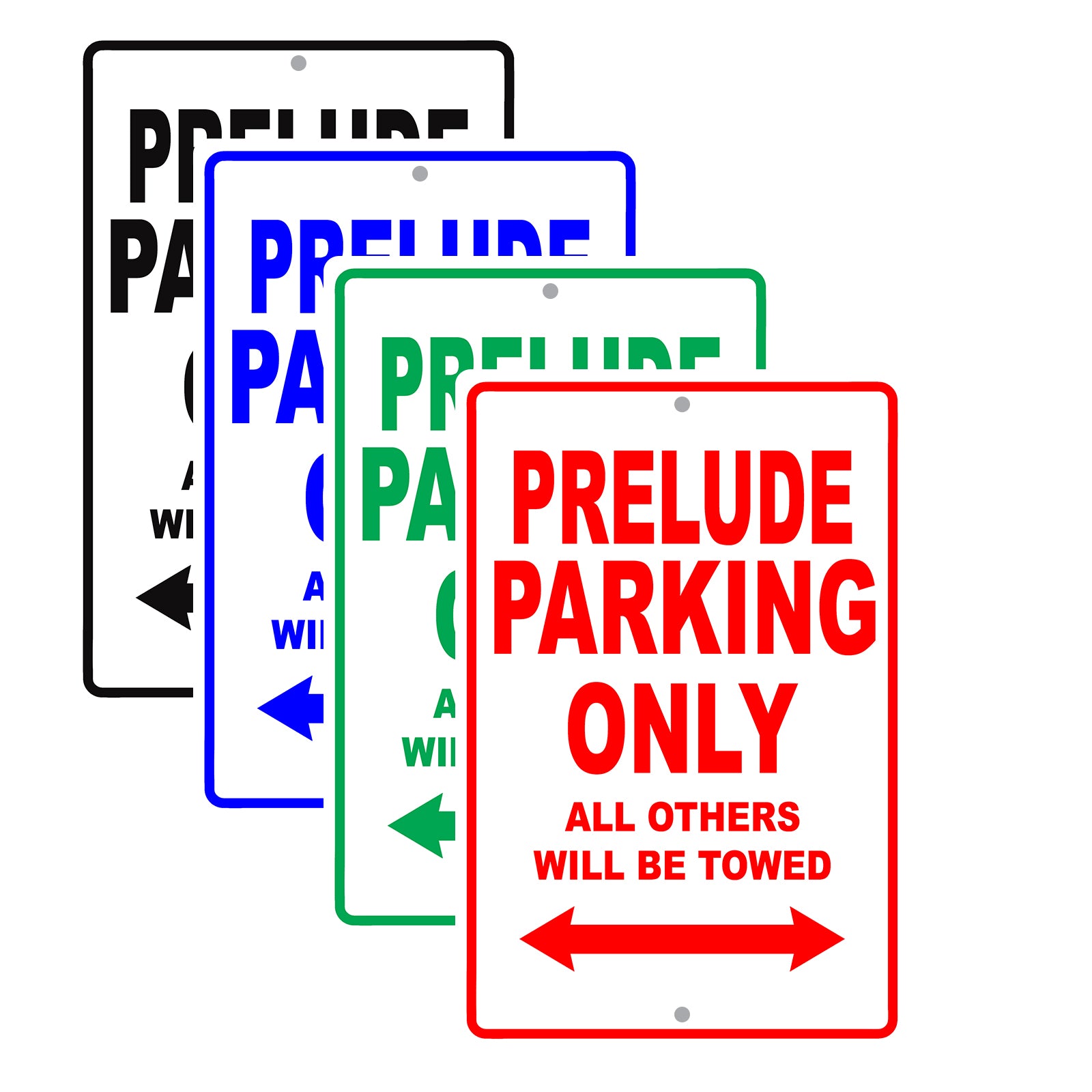 Honda Prelude Parking Only All Others Will Be Towed Aluminum Decor Garage Sign