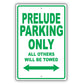 Honda Prelude Parking Only All Others Will Be Towed Aluminum Decor Garage Sign