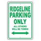 Honda Ridgeline Parking Only All Others Will Be Towed Aluminum Decor Garage Sign
