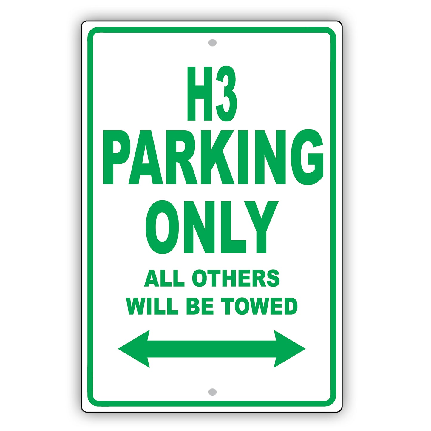 Hummer H3 Parking Only All Others Will Be Towed Aluminum Decor Garage Sign