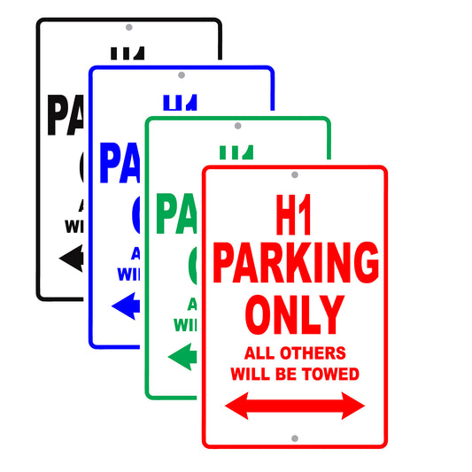 Hummer H1 Parking Only All Others Will Be Towed Aluminum Decor Garage Sign