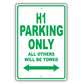 Hummer H1 Parking Only All Others Will Be Towed Aluminum Decor Garage Sign
