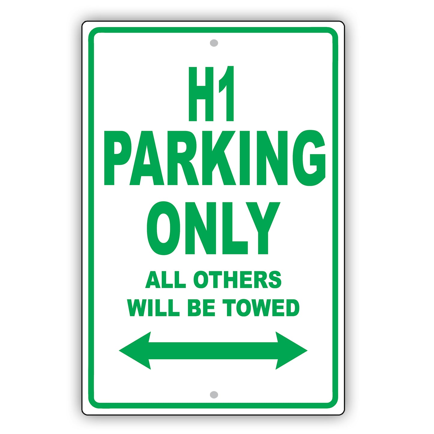 Hummer H1 Parking Only All Others Will Be Towed Aluminum Decor Garage Sign
