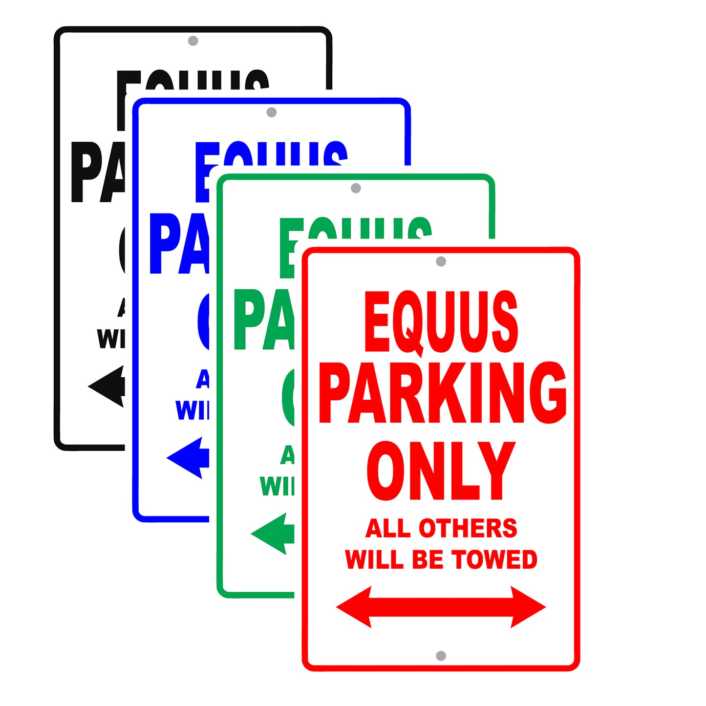 Hyundai Equus Parking Only All Others Will Be Towed Aluminum Decor Garage Sign