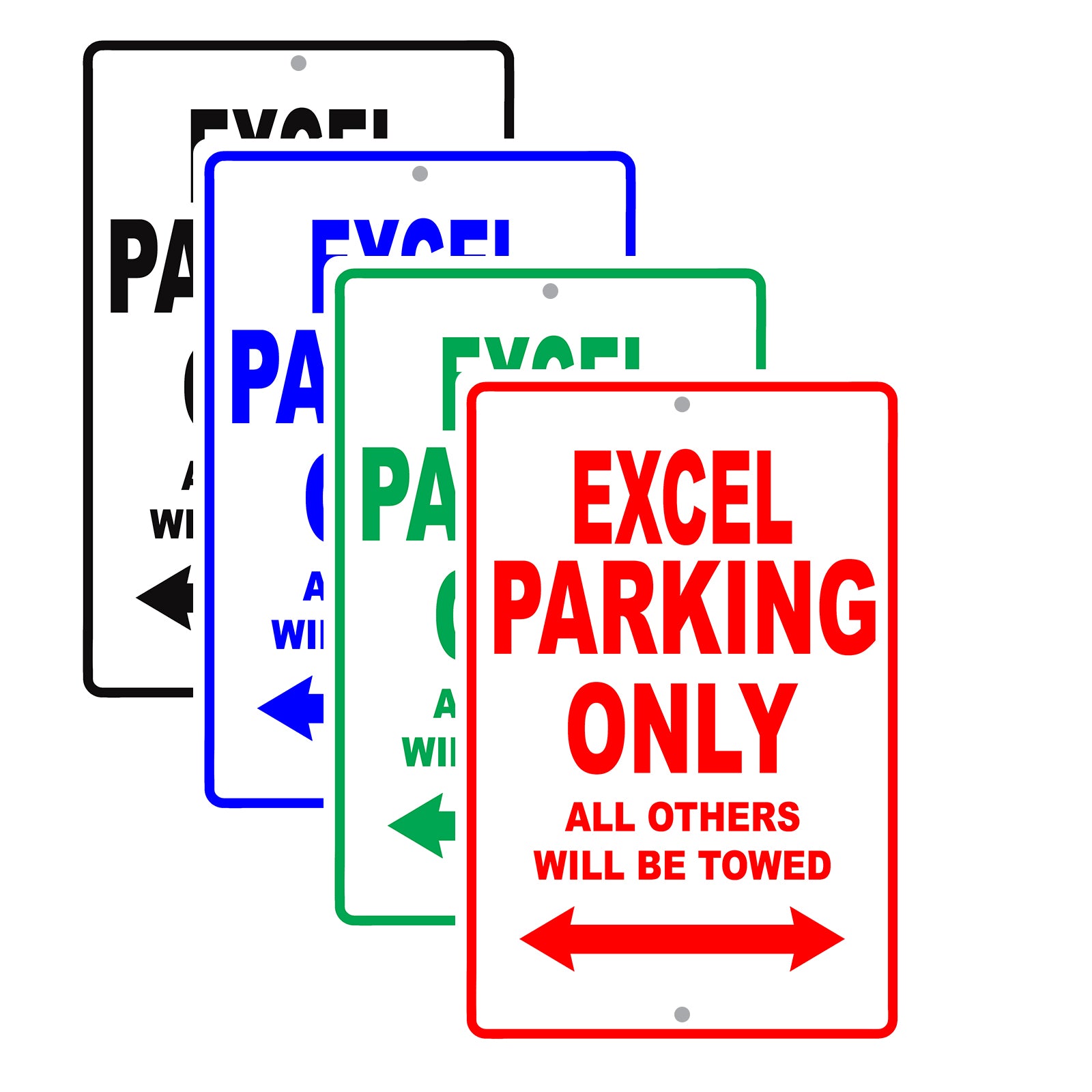 Hyundai Excel Parking Only All Others Will Be Towed Aluminum Decor Garage Sign