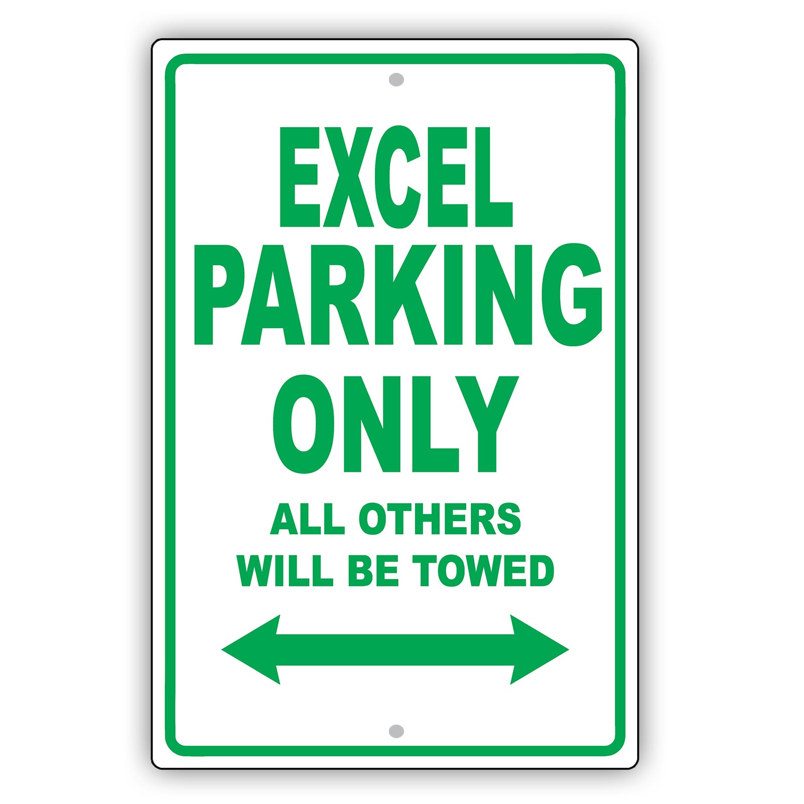 Hyundai Excel Parking Only All Others Will Be Towed Aluminum Decor Garage Sign