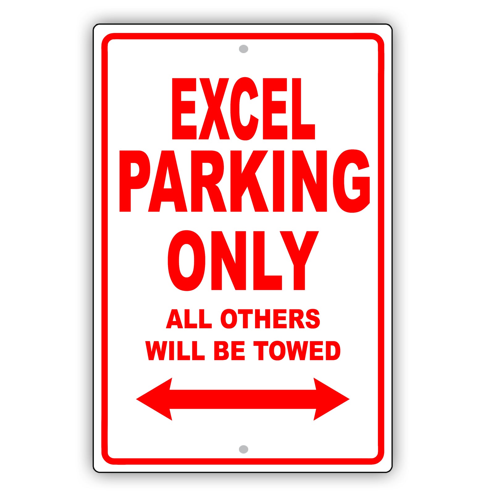 Hyundai Excel Parking Only All Others Will Be Towed Aluminum Decor Garage Sign