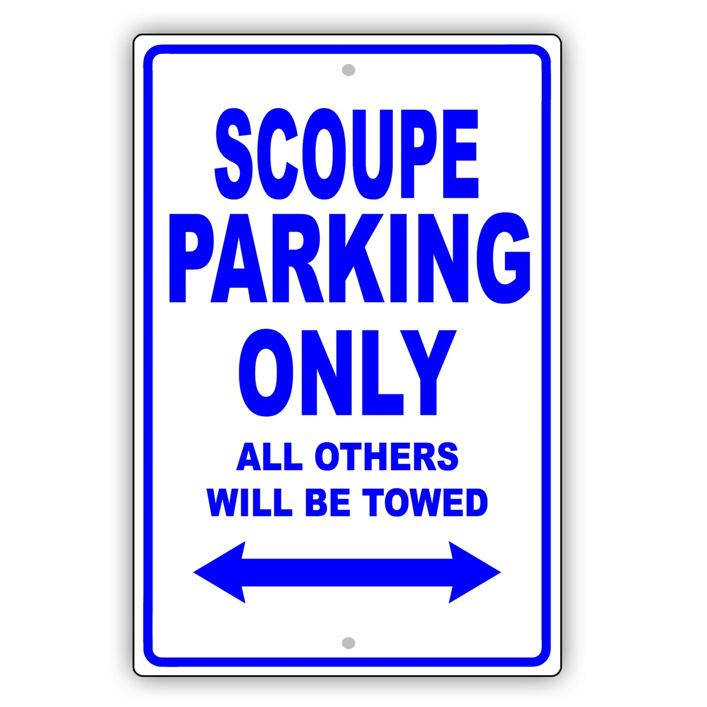 Hyundai Scoupe Parking Only All Others Will Be Towed Aluminum Decor Garage Sign