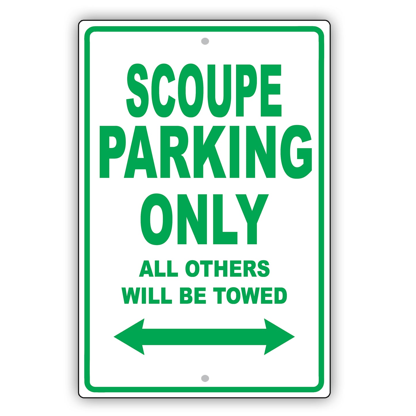 Hyundai Scoupe Parking Only All Others Will Be Towed Aluminum Decor Garage Sign