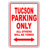 Hyundai Tucson Parking Only All Others Will Be Towed Aluminum Decor Garage Sign