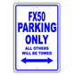 Infiniti Fx50 Parking Only All Others Will Be Towed Aluminum Decor Garage Sign