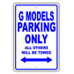 Infiniti G Models Parking Only All Others Will Be Towed Aluminum Decor Garage Sign