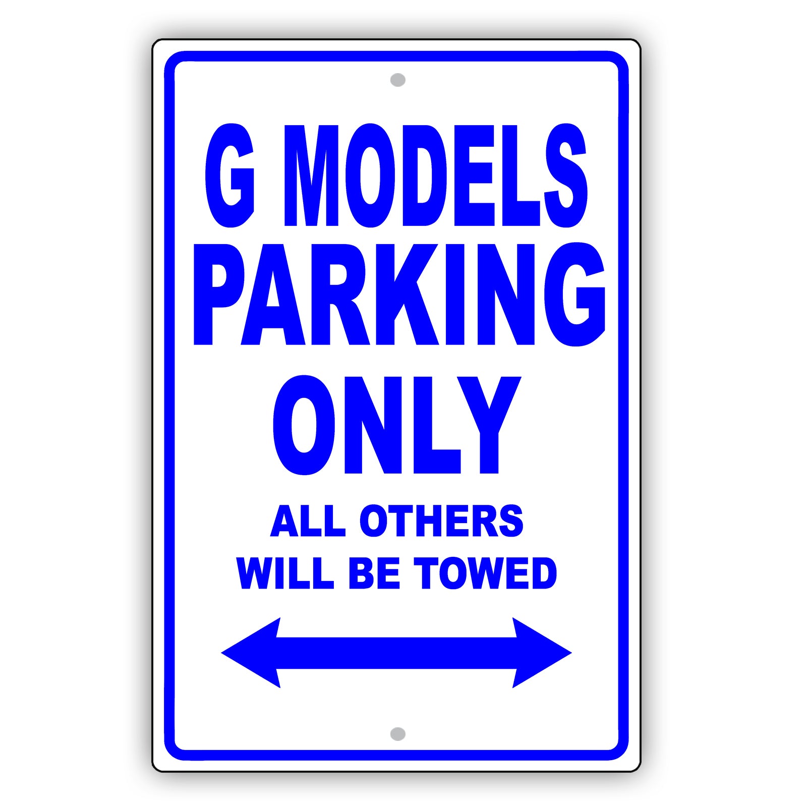 Infiniti G Models Parking Only All Others Will Be Towed Aluminum Decor Garage Sign