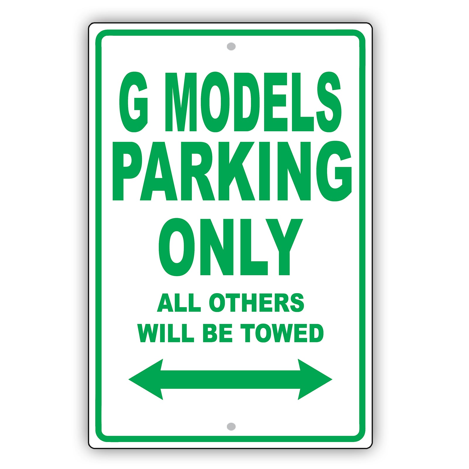 Infiniti G Models Parking Only All Others Will Be Towed Aluminum Decor Garage Sign