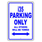 Infiniti I35 Parking Only All Others Will Be Towed Aluminum Decor Garage Sign