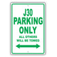 Infiniti J30 Parking Only All Others Will Be Towed Aluminum Decor Garage Sign