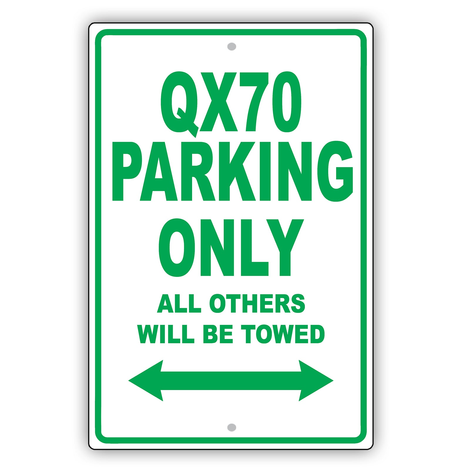 Infiniti Qx70 Parking Only All Others Will Be Towed Aluminum Decor Garage Sign