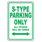 Jaguar S Type Parking Only All Others Will Be Towed Aluminum Decor Garage Sign